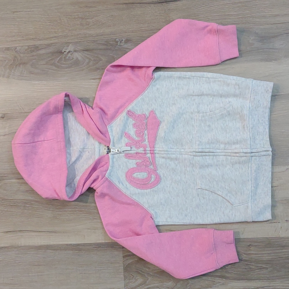 OshKosh B'gosh Pink and Gray Hoodie 4T